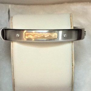 SALE: New Hinged Bangle Bracelet- 18KT Gold and Diamonds